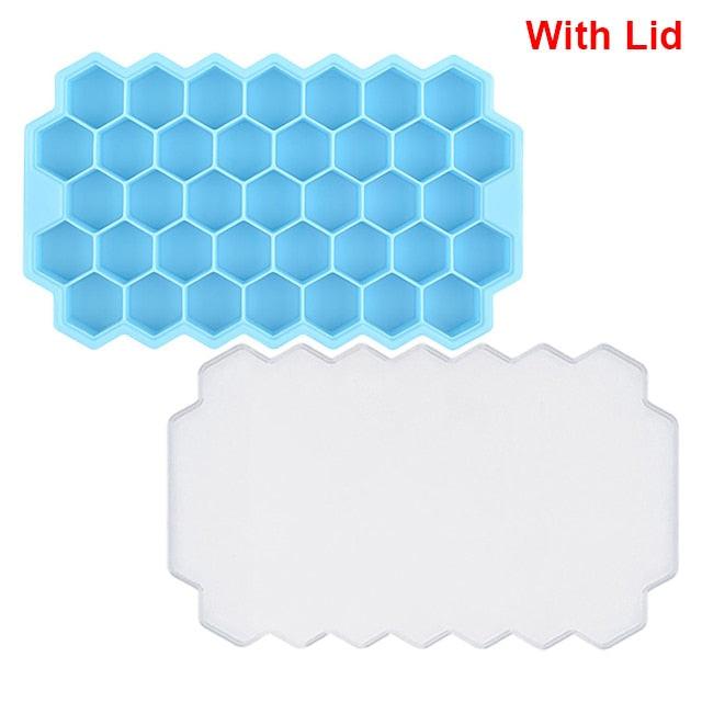 Vibrant Honeycomb Silicone Ice Cube Mold - Ideal for Cocktails and Frozen Delights