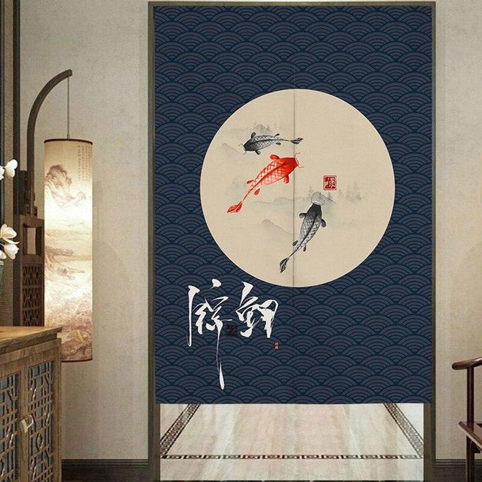 Japanese Koi Pattern Door Curtain - Elevate Your Space with Japanese Elegance