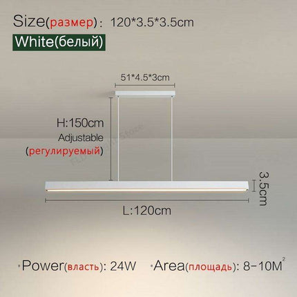 Contemporary LED Hanging Light Fixture for Dining, Kitchen, and Office Spaces