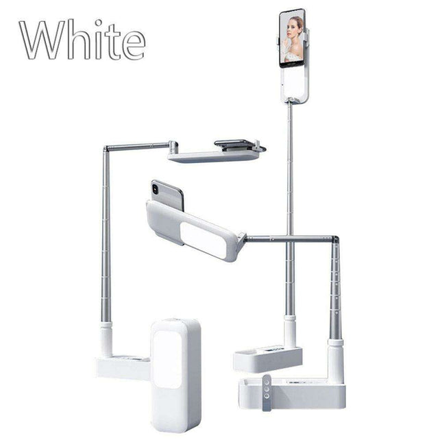 Ultimate Selfie Studio: Portable Stand with Adjustable Lighting and Bluetooth Remote