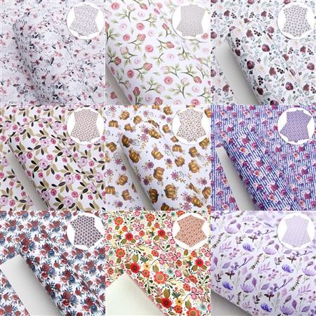 Lychee Blossom Synthetic Leather Crafting Material - 20x33cm