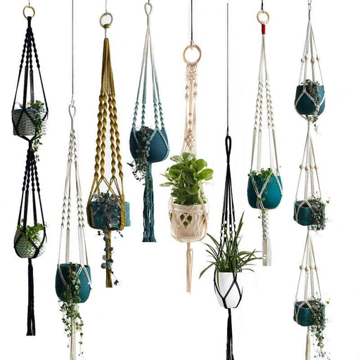 Bohemian Macrame Plant Holder for Stylish Home Decor