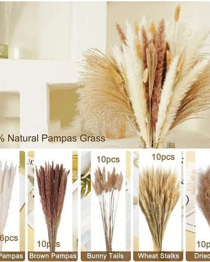 Bohemian Chic: Exquisite Palm Leaf and Pampas Grass Decor for Home and Weddings