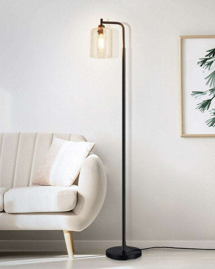 Elegant Nordic Gold and Black LED Floor Lamp - Modern Lighting for Your Home