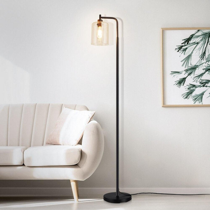 Illuminate Your Living Space with Elegant Metal LED Floor Lamp - Gold/Black