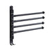 Stainless Steel Bathroom Towel Bar with Swivel Function and Integrated Hook