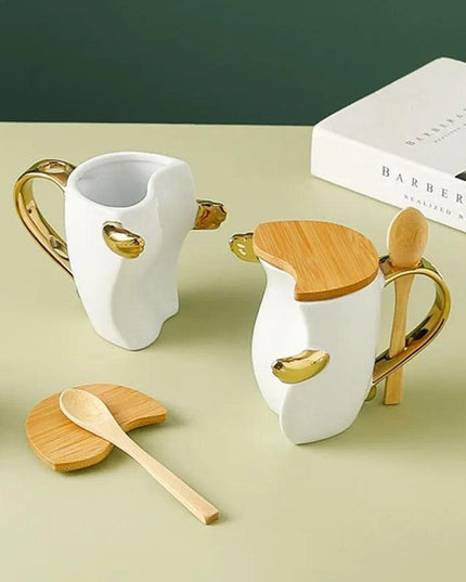 Romantic Connection Ceramic Mug Duo with Charming Accessories