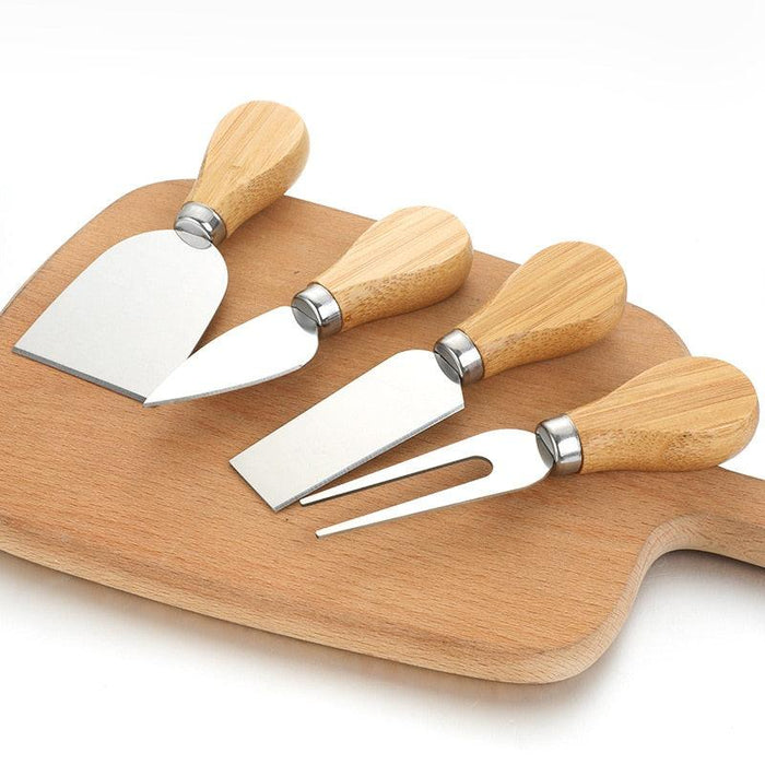 Wooden Handle Cheese Knife Set | Premium Stainless Steel Slicer Kit