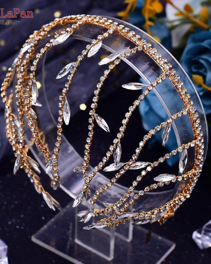 Elegant Silver Water Drop Rhinestone Bridal Headpiece