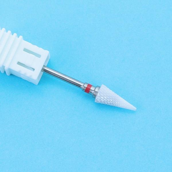 Precision Ceramic Nail Drill Bit Set - Complete Nail Art Tool Collection for Expert Nail Treatments