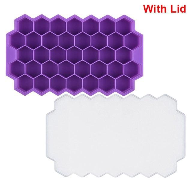 Vibrant Honeycomb Silicone Ice Cube Mold - Ideal for Cocktails and Frozen Delights