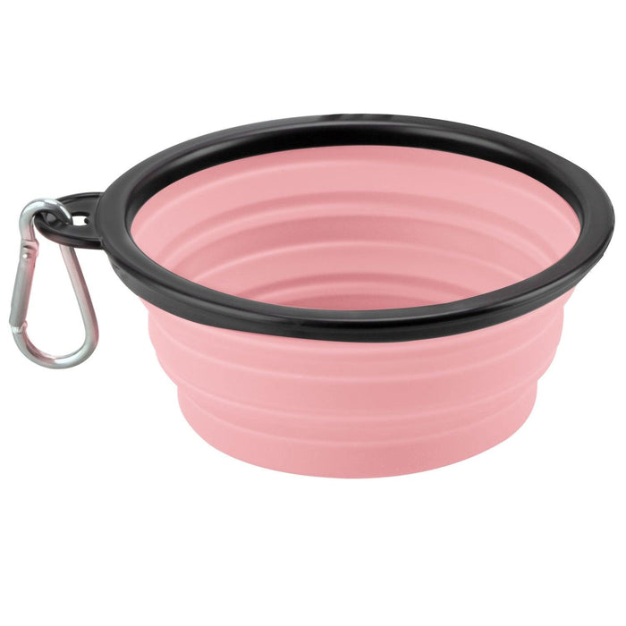Portable Silicone Dog Bowl with Adjustable Capacity for Pet Travel