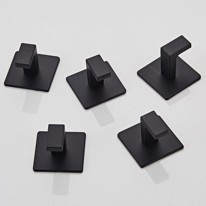 Sleek Black Wall Hook Organizer - Stylish and Practical Storage Solution