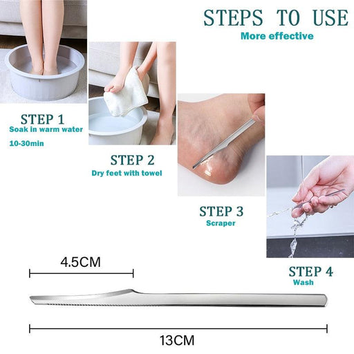 Manicure Pedicure Tools Dead Skin Remover Foot Cuticle Removal Toe Nail Scraper Callus Rasp File Shaver Feet Pedicure Knife Kit-0-Très Elite-Silver-Très Elite