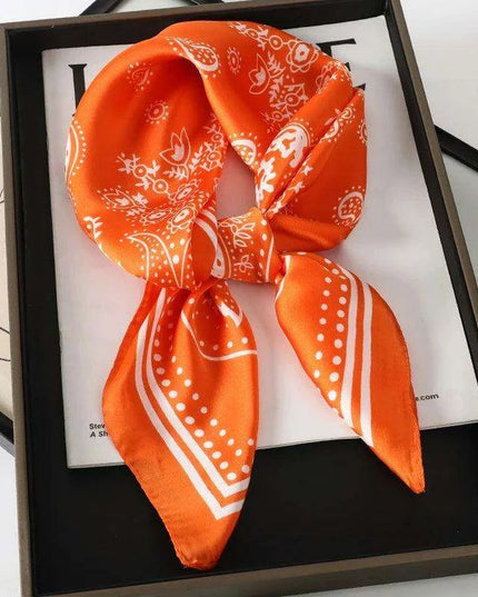 Elegant Leopard Print Silk Scarf - Premium Women's Fashion Accessory