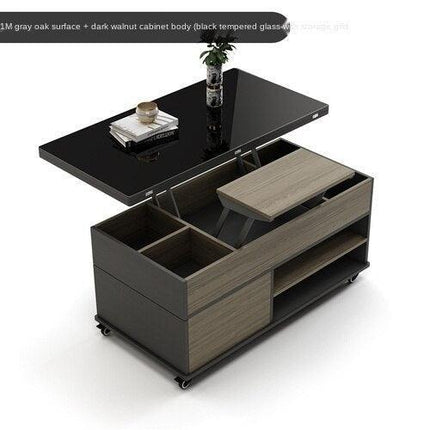 Convertible Lift-Top Coffee Table: Versatile Dining & Living Space Solution