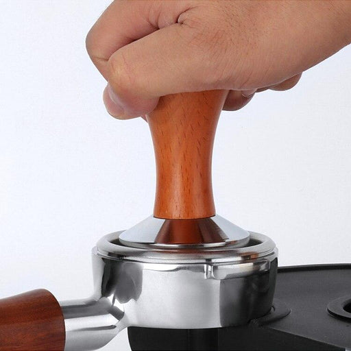 Elevate Espresso Making with Premium Wood Handle Coffee Tamper