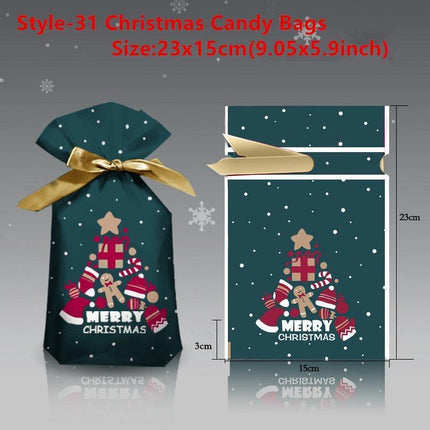 Santa's Festive Treats Gift Bag Set - 5-Piece Collection