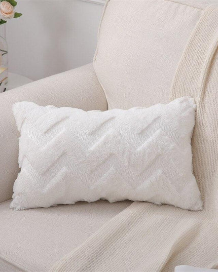 Chic Nordic White Cotton Pompom Pillow Cover - Luxurious Home Decor Accent