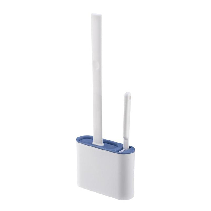 Effortless Cleaning Solution: Bendable Silicone TPR Toilet Brush Set with Hanging Holder