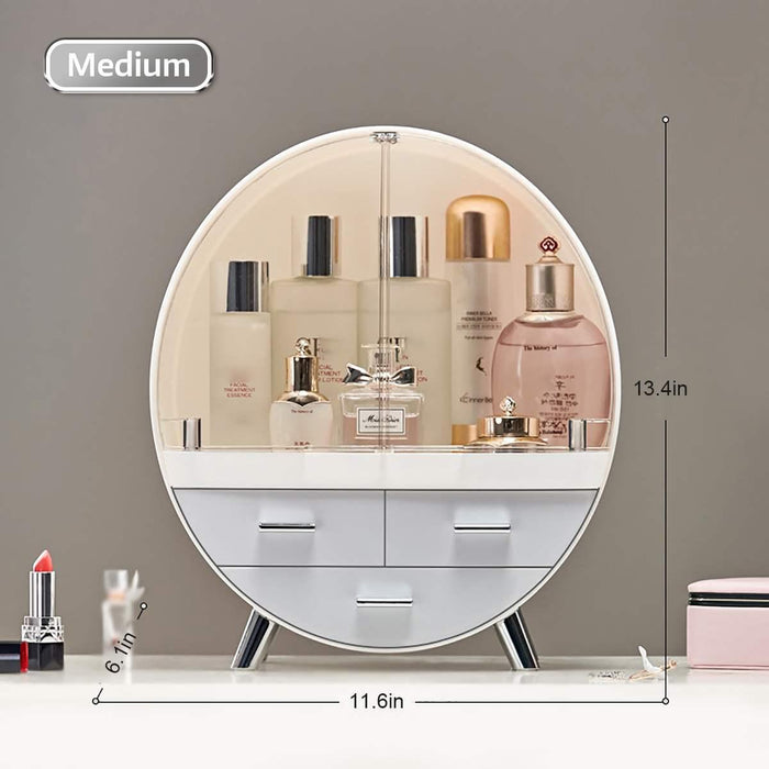 Chic Makeup Storage Solution with Transparent Display