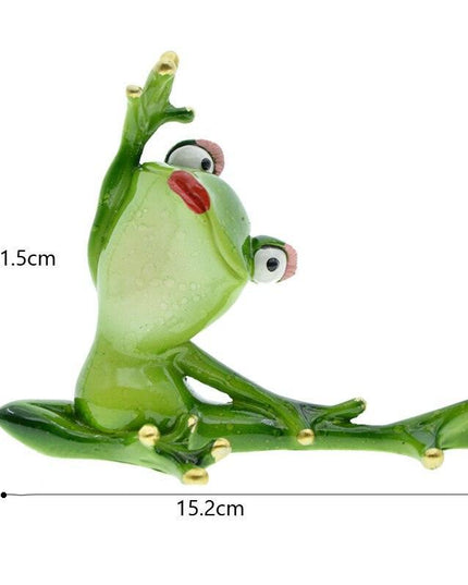 Charming Whimsical Frog Resin Figurines - Fun Decor for a Stylish Home Ambiance