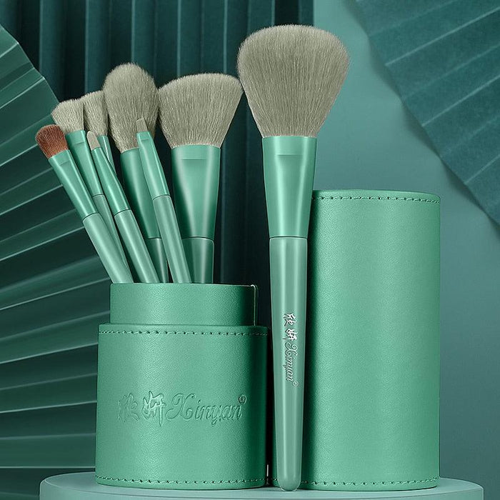 Deluxe Makeup Brush Set: Elegant PU Organizer & Premium Synthetic Fibers