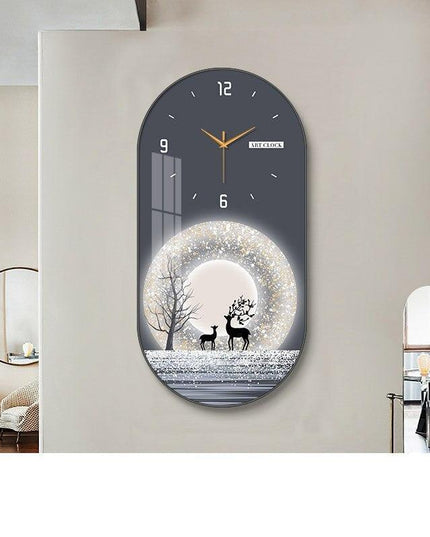 Chic Botanical Elegance - Sophisticated Wall Clock for Home and Dining Spaces