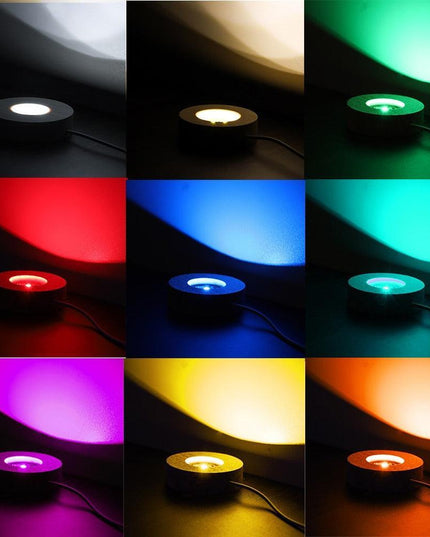 Artistic LED Wooden Nightlight Display Stand for Creative Showcases