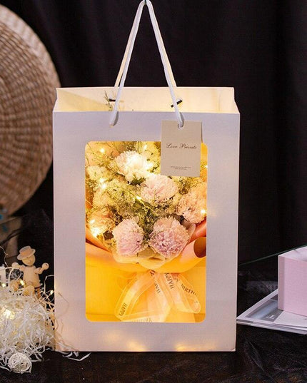 Eternal Blossom: Luxurious Carnation & Gypsophila Dried Flower Gift Set