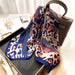 Luxury Leopard Print Silk Square Scarf for Women