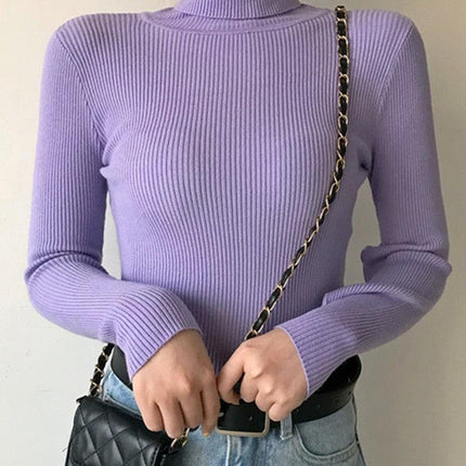 Chic Knitted Turtleneck Sweater: Perfect for Cozy Autumn Days