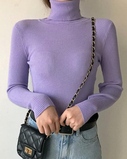 Chic Knitted Turtleneck Sweater: Perfect for Cozy Autumn Days