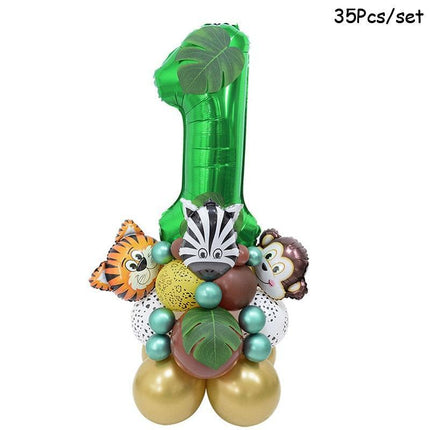 Jungle Safari Adventure Birthday Party Decor Kit - Complete Supplies for Kids’ Wild Celebration