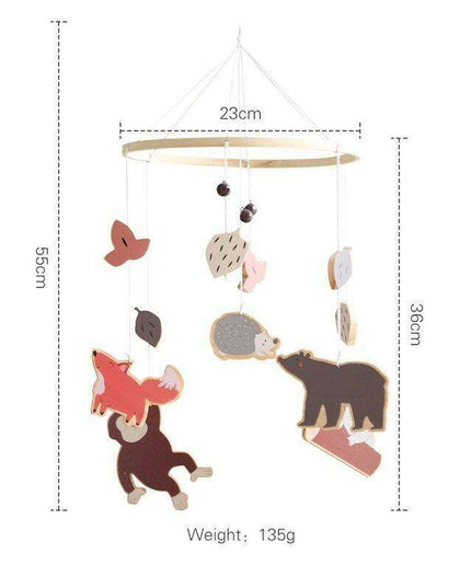 Musical Wooden Baby Crib Mobile - Safe Developmental Toy for Infants