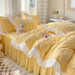 Lavish Lace Embroidered Bedding Set with Dual Layer Sheets