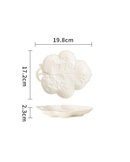 Artisan Crafted Grape Vine Ceramic Dinner Plate for Elegant Dining