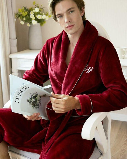 Luxurious Coral Fleece Flannel Robe for Ultimate Comfort