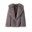 gray fur coat / XXL