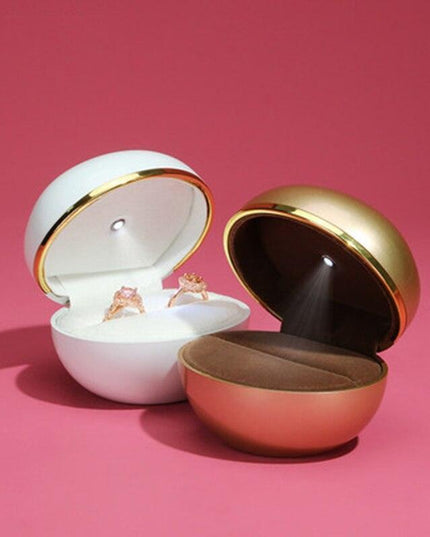 Charming LED Egg-Shaped Ring Box for Stunning Jewelry Presentation