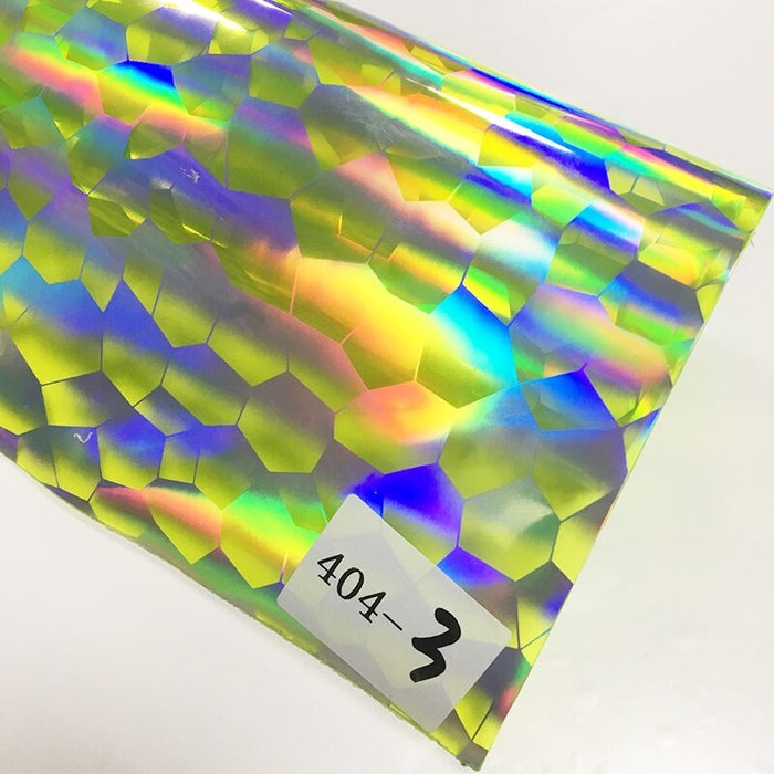 Iridescent Transparent Football Pattern PVC Jelly Vinyl Fabric - 30*135CM