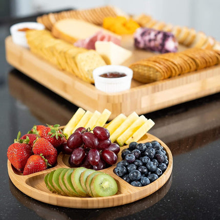 Elegant Bamboo Cheese Serving Board Set - Premium Entertaining Essentials