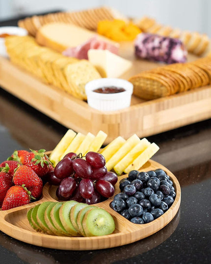 Elegant Bamboo Cheese Serving Board Set - Premium Entertaining Essentials