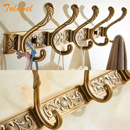 Opulent Botanical Brass Towel Rack for a Chic Bathroom Transformation