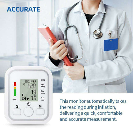 Dual User Digital Blood Pressure Monitor with One-Touch Operation and Memory Storage