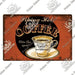 Rustic Coffee Metal Sign with Vintage Appeal for Kitchen, Cafe, or Bar