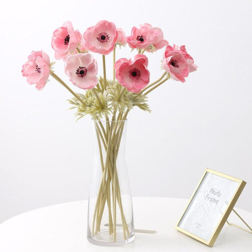 Opulent Silk Poppy Arrangement Set: Elegant Wedding & Photography Decor Pieces