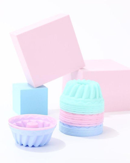 6-Pack Non-Stick Silicone Round Baking Molds for Cupcakes and Muffins