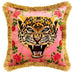 Velvety Pink Leopard Tiger Cushion Cover for Chic Interiors