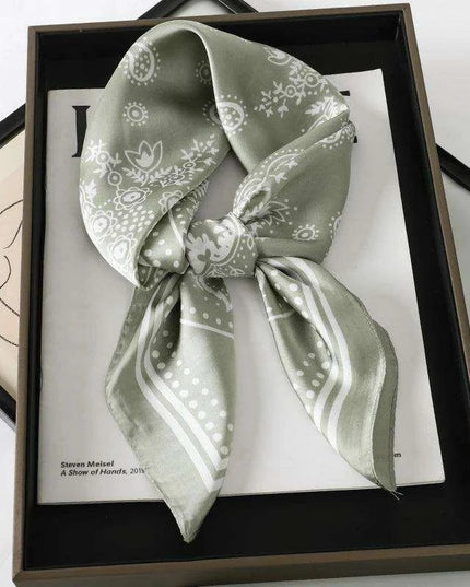 Elegant Leopard Print Silk Scarf - Premium Women's Fashion Accessory